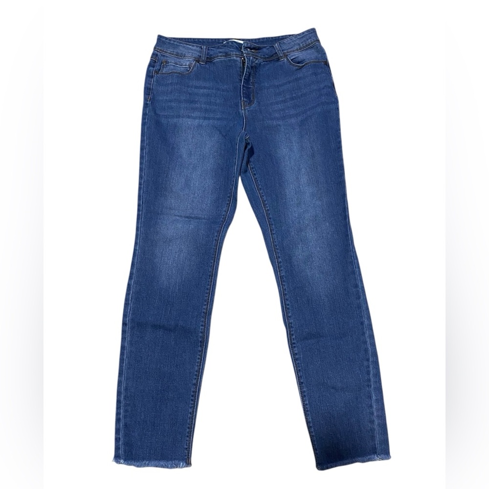 Denim Jeans with Fringe Ankle